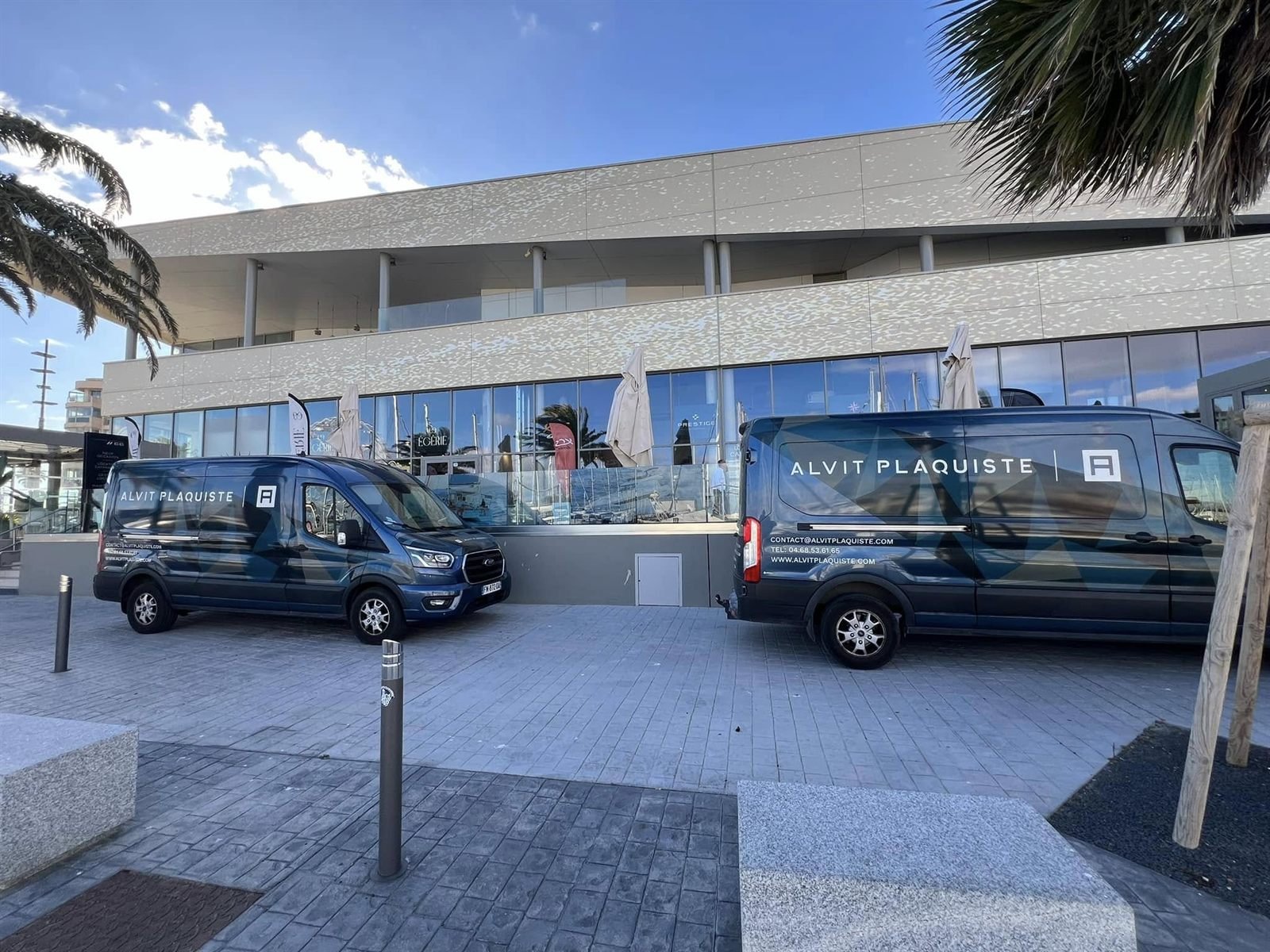 Intervention en site occupé, sans interruption des commerces voisins — cloison coupe-feu en centre commercial à Canet-en-Roussillon, plaquiste ALVIT PLAQUISTE
