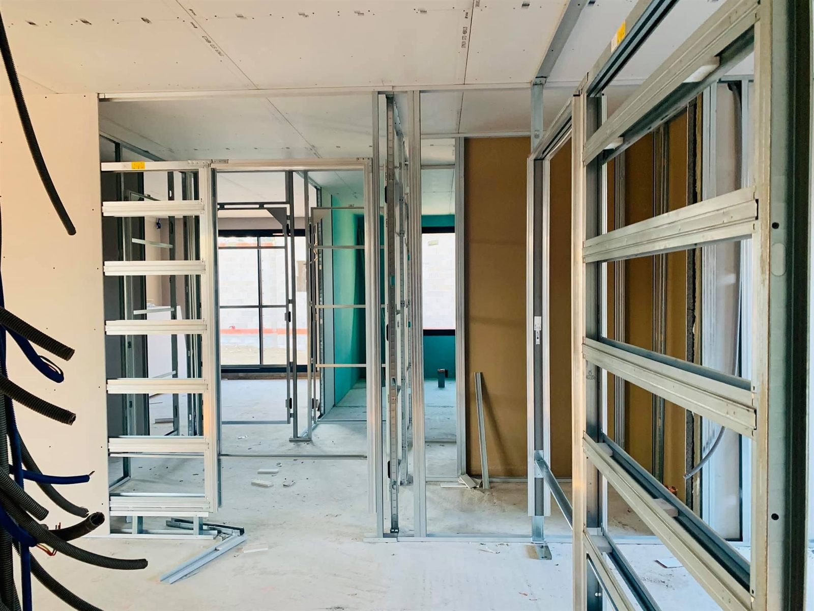 Ossature des cloisons avant fermeture — maison d’architecte, ALVIT PLAQUISTE