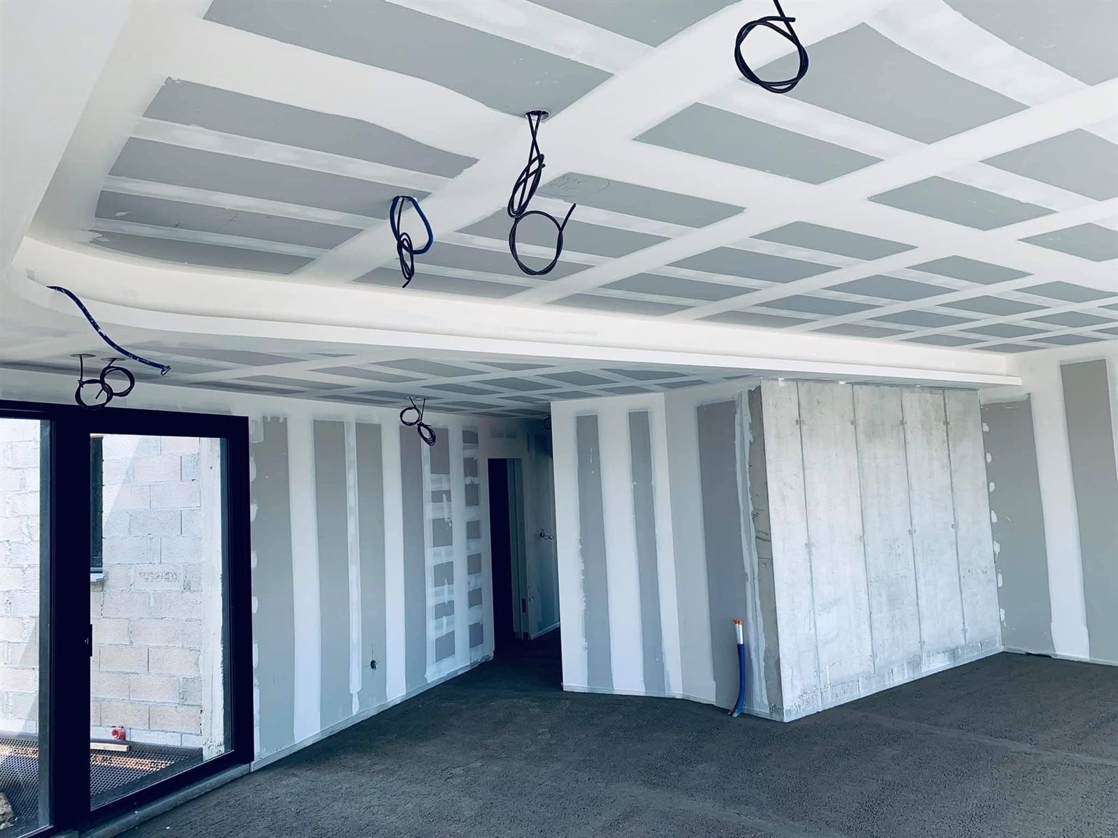 Plafond à caissons et doublages jointés — maison d’architecte, ALVIT PLAQUISTE