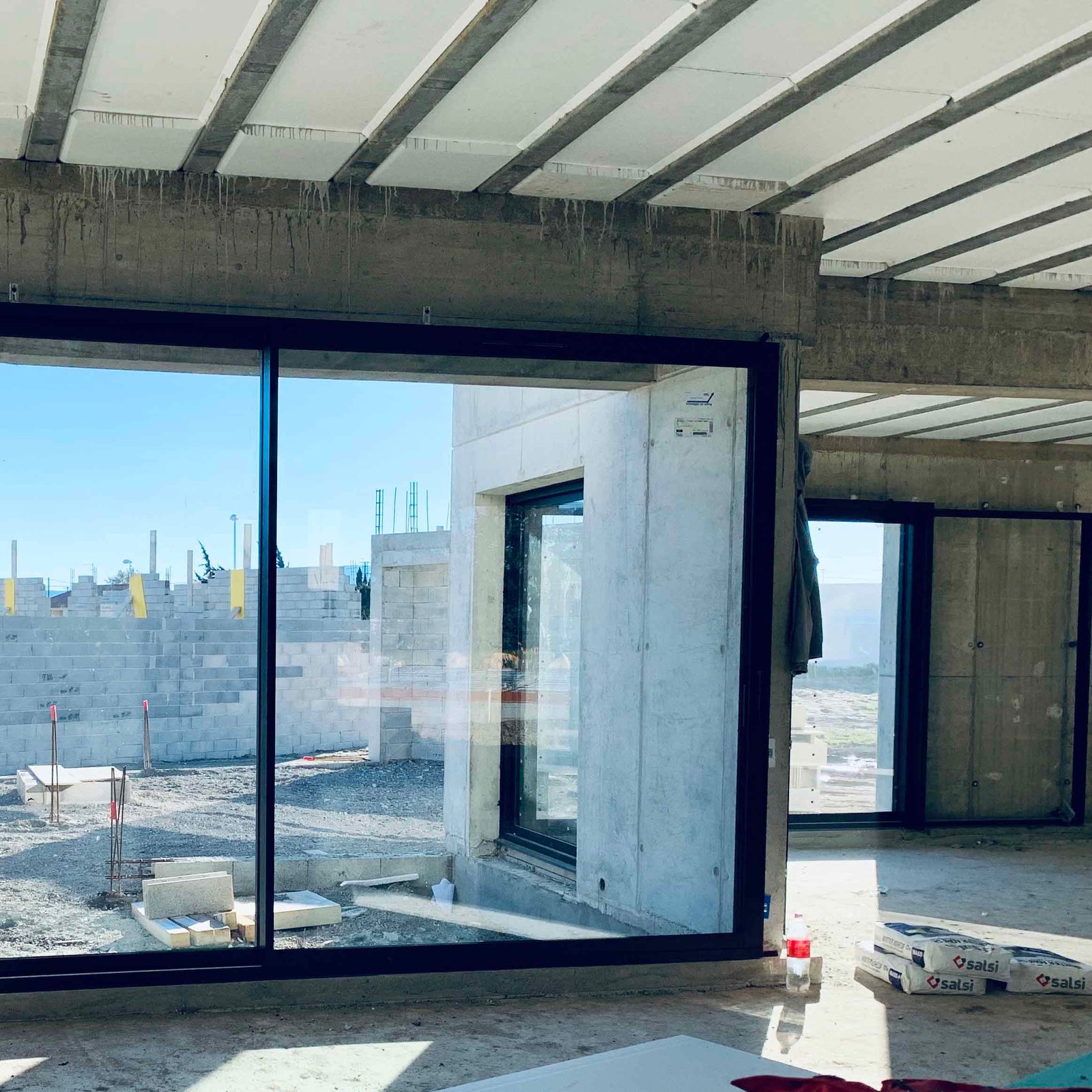 Maison d'architecte — Perpignan — chantier de plâtrerie ALVIT PLAQUISTE