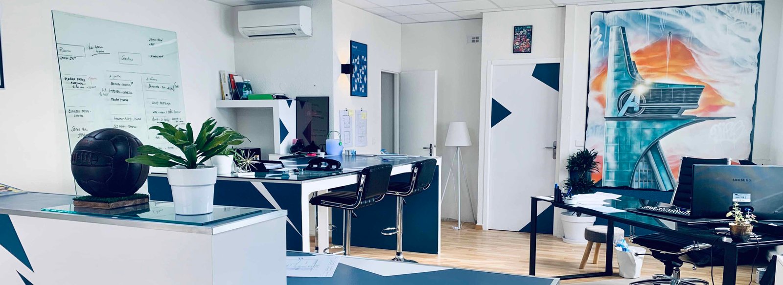 Aménagement de bureaux — Perpignan — chantier de plâtrerie ALVIT PLAQUISTE